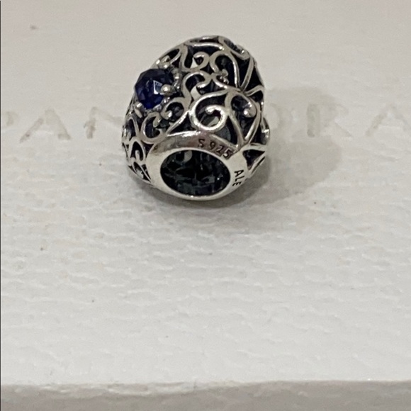 New Pandora Signature Heart London Synthetic Sapphire - Picture 3 of 5